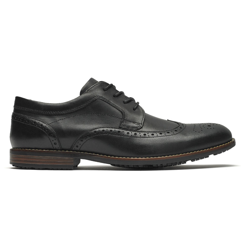 Rockport Singapore Mens Lace Up - Dustyn Wingtip Black - AL8712930